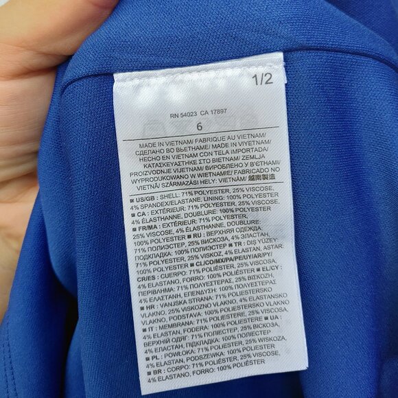 Banana Republic Blue Sheath Dress NWT 305663 Zipper Front Sleeveless Short Solid - Picture 12 of 14